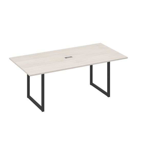 Стол 200 с металлокаркасом QUATTRO для переговоров дуб / металлокаркас антрацит