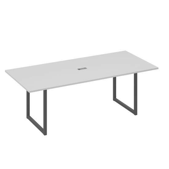 Стол 220 переговорный с металлокаркасом QUATTRO серый / металлокаркас антрацит