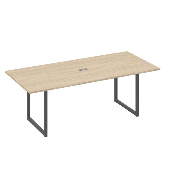 Стол 220 переговорный с металлокаркасом QUATTRO дуб скандинавский / металлокаркас антрацит