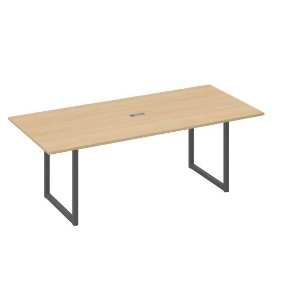Стол 220 переговорный с металлокаркасом QUATTRO натуральный дуб / металлокаркас антрацит