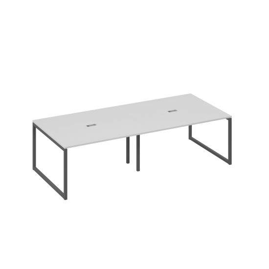 Стол для переговоров 280 на каркасе QUATTRO серый / металлокаркас антрацит