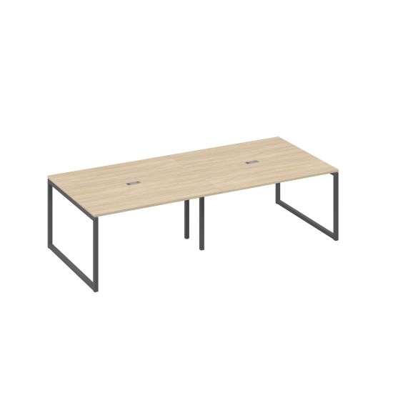 Стол для переговоров 280 на каркасе QUATTRO дуб скандинавский / металлокаркас антрацит