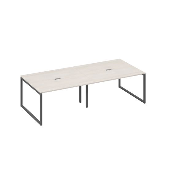 Стол для переговоров 280 на каркасе QUATTRO дуб / металлокаркас антрацит