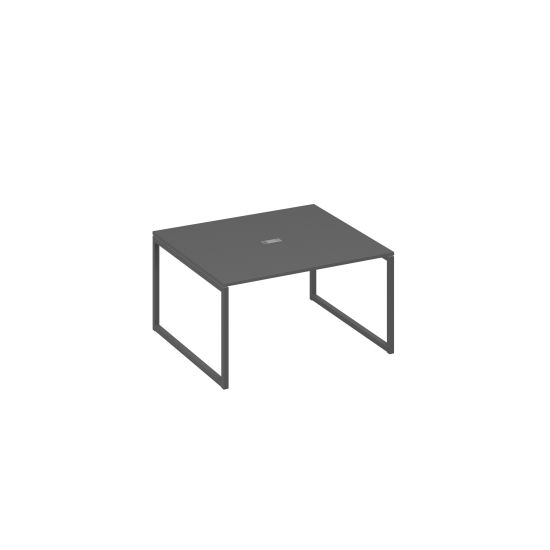 Стол 140 для переговоров каркас QUATTRO антрацит премиум / металлокаркас антрацит