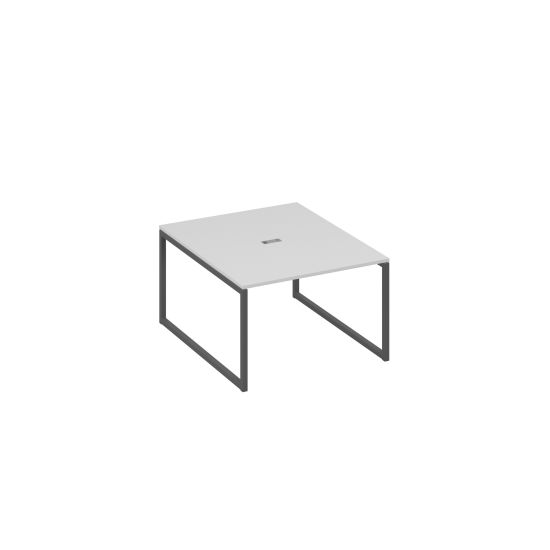 Стол 120 переговорный с металлокаркасом QUATTRO серый / металлокаркас антрацит