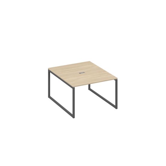 Стол 120 переговорный с металлокаркасом QUATTRO дуб скандинавский / металлокаркас антрацит