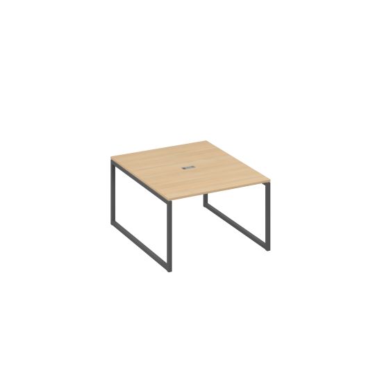 Стол 120 переговорный с металлокаркасом QUATTRO натуральный дуб / металлокаркас антрацит