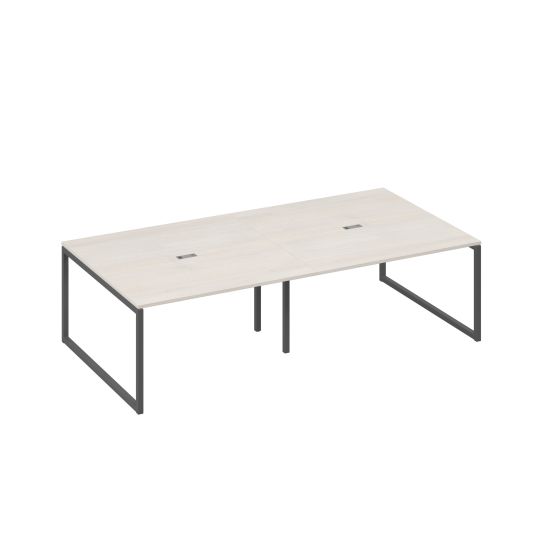 Стол 280 переговорный с опорами QUATTRO дуб / металлокаркас антрацит