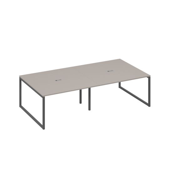 Стол 280 переговорный с опорами QUATTRO мокко премиум / металлокаркас антрацит