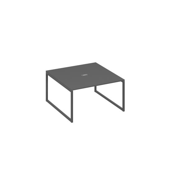 Переговорный стол 140 на металлокаркасе QUATTRO антрацит премиум / металлокаркас антрацит