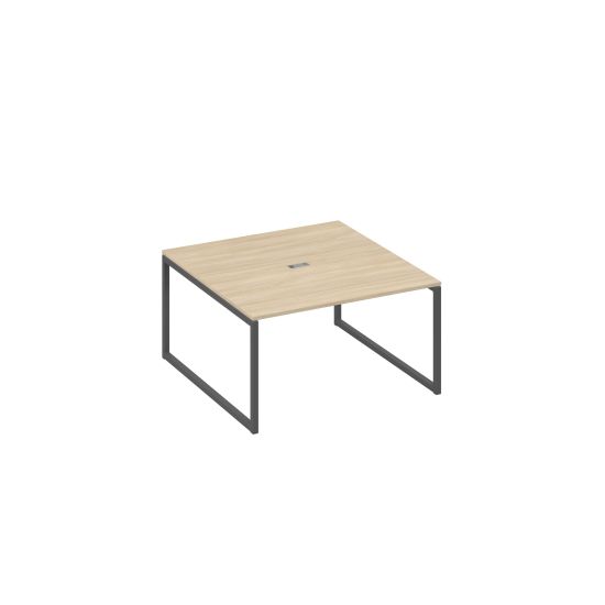 Переговорный стол 140 на металлокаркасе QUATTRO дуб скандинавский / металлокаркас антрацит