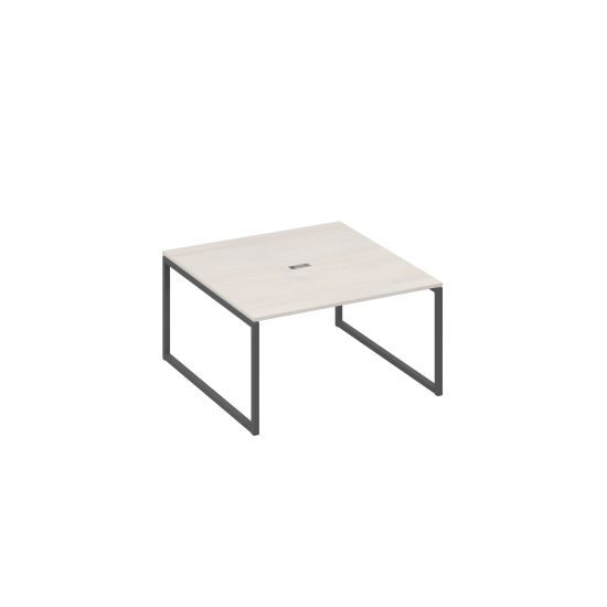 Переговорный стол 140 на металлокаркасе QUATTRO дуб / металлокаркас антрацит