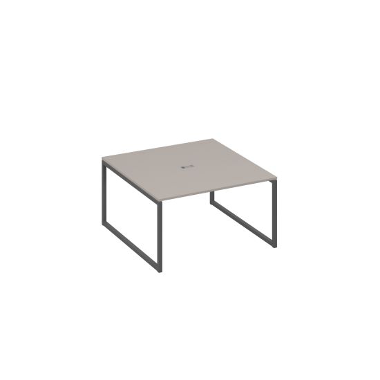 Переговорный стол 140 на металлокаркасе QUATTRO мокко премиум / металлокаркас антрацит