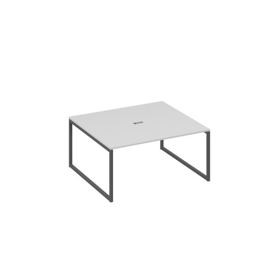 Стол переговорный 160 на каркасе QUATTRO серый / металлокаркас антрацит