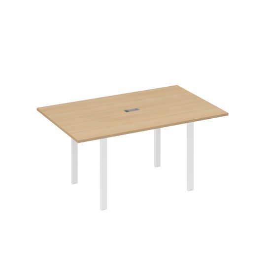 Стол 160 на металлокаркасе UNO переговорный натуральный дуб / металлокаркас белый