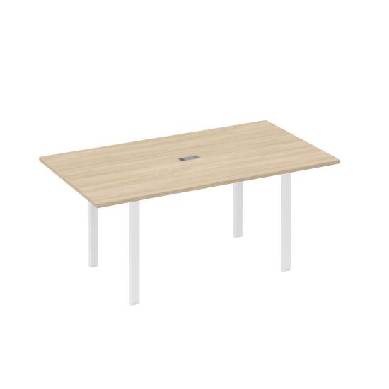 Стол 180 на металлокаркасе UNO для переговоров дуб скандинавский / металлокаркас белый