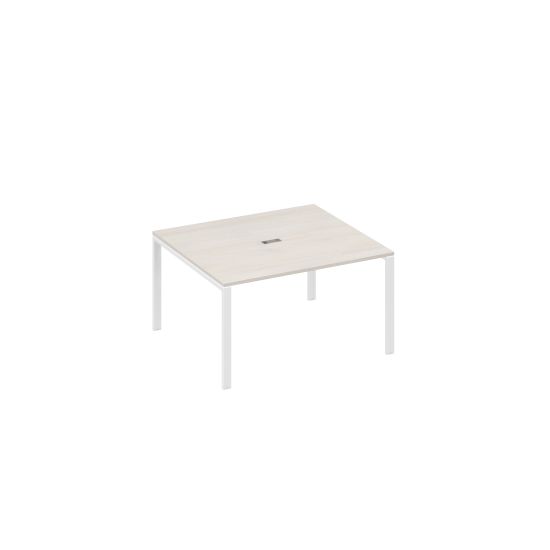 Стол 140 переговорный с металлокаркасом UNO дуб / металлокаркас белый