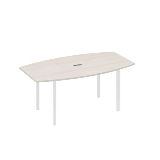 Стол для переговоров 180 опоры DUE дуб / металлокаркас белый