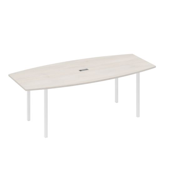 Стол для переговоров 220 с каркасом DUE дуб / металлокаркас белый
