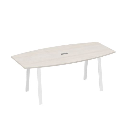 Стол для переговоров 200 на каркасе TRE дуб / металлокаркас белый