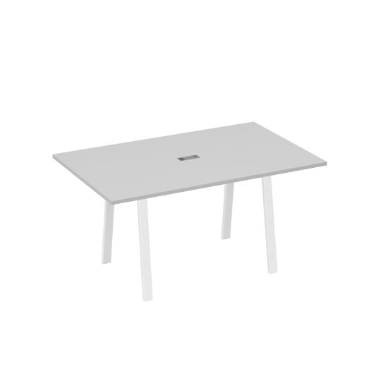 Стол 160 в переговорную металлокаркас TRE серый / металлокаркас белый