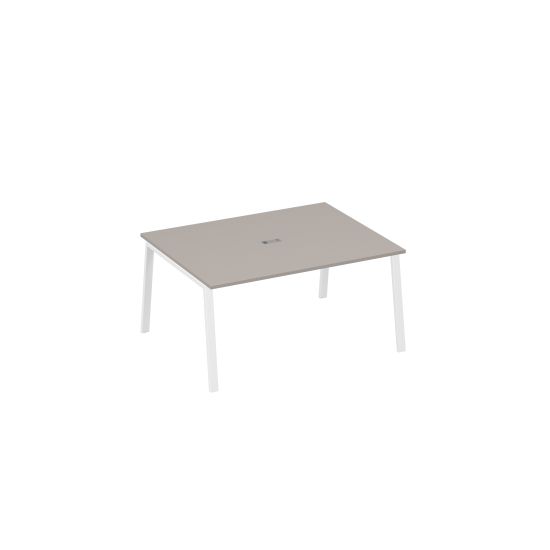 Стол 160 на металлокаркасе TRE для переговорной мокко премиум / металлокаркас белый