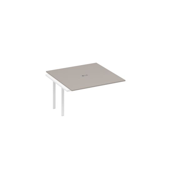 Секция стола для переговоров на металлокаркасе TRE мокко премиум / металлокаркас белый