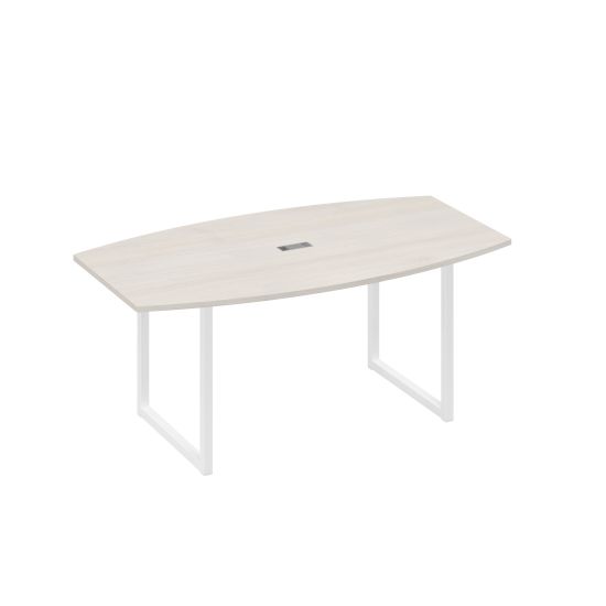 Стол для переговоров 180 на каркасе QUATTRO дуб / металлокаркас белый