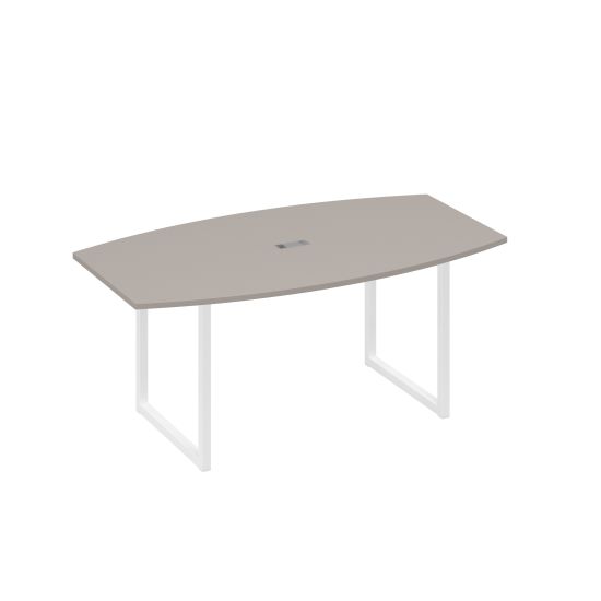 Стол для переговоров 180 на каркасе QUATTRO мокко премиум / металлокаркас белый