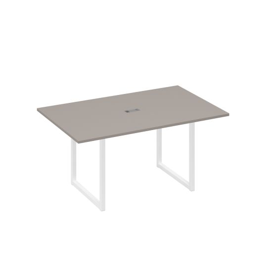 Стол 160 каркас QUATTRO для переговоров мокко премиум / металлокаркас белый