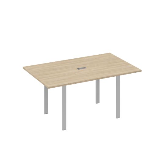 Стол 160 на металлокаркасе UNO переговорный дуб скандинавский / металлокаркас серый