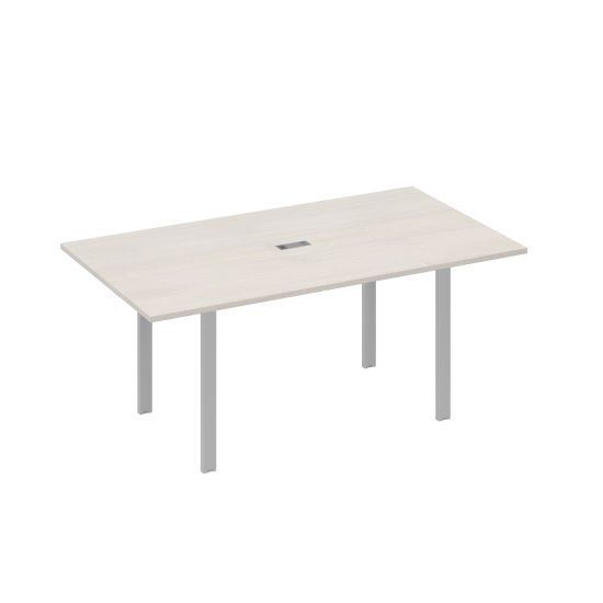 Стол 180 на металлокаркасе UNO для переговоров дуб / металлокаркас серый