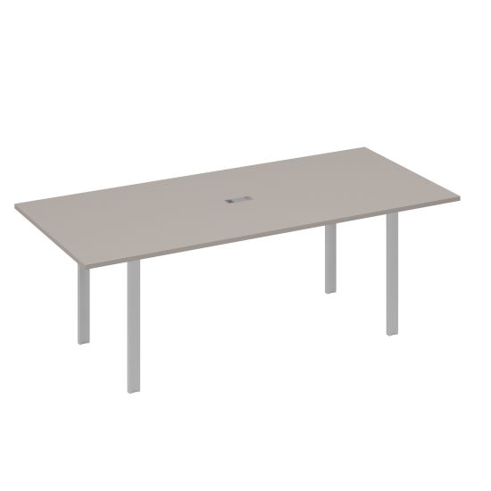 Стол 220 для переговорной каркасе UNO мокко премиум / металлокаркас серый
