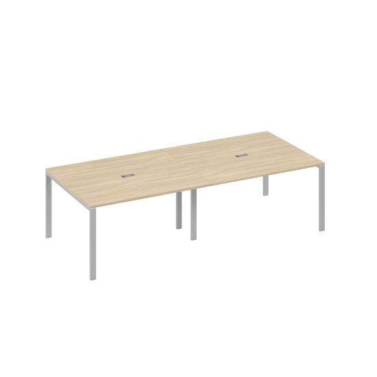 Стол переговорный 280 на каркасе UNO дуб скандинавский / металлокаркас серый