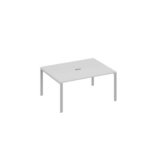 Стол 160 на опорах UNO для переговоров серый / металлокаркас серый