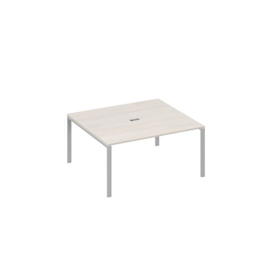 Стол 160 на каркасе UNO для переговоров дуб / металлокаркас серый