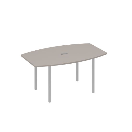 Стол 160 для переговоров на каркасе DUE мокко премиум / металлокаркас серый