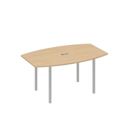 Стол 160 для переговоров на каркасе DUE натуральный дуб / металлокаркас серый
