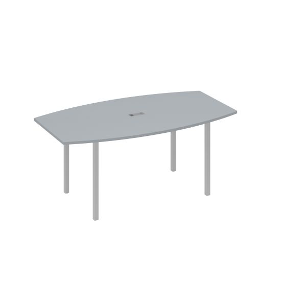 Стол для переговоров 180 опоры DUE серый / металлокаркас серый