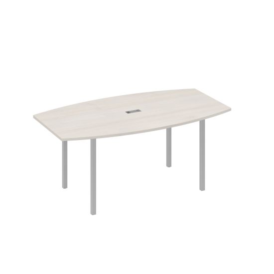 Стол для переговоров 180 опоры DUE дуб / металлокаркас серый