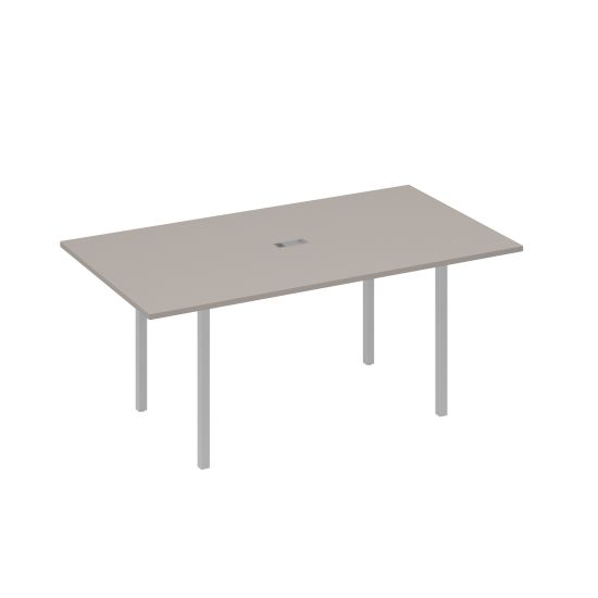 Стол 180 прямой для переговоров каркас DUE мокко премиум / металлокаркас серый