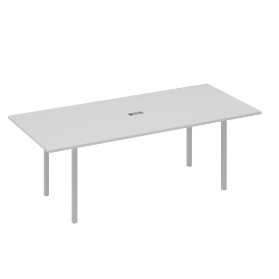 Стол переговорный 220 на металлокаркасе DUE серый / металлокаркас серый
