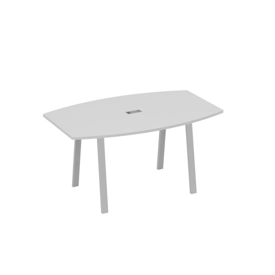 Стол 160 переговорный на ножках TRE серый / металлокаркас серый
