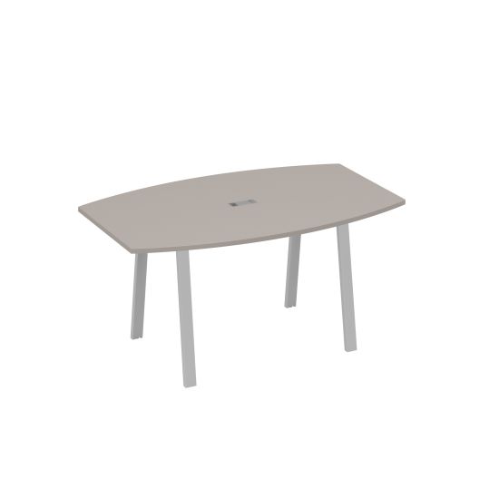 Стол 160 переговорный на ножках TRE мокко премиум / металлокаркас серый