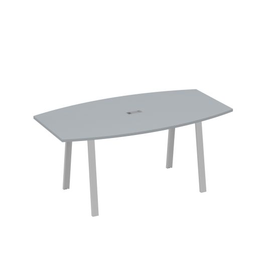Стол 180 на опорах TRE для переговоров серый / металлокаркас серый