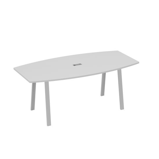 Стол для переговоров 200 на каркасе TRE серый / металлокаркас серый