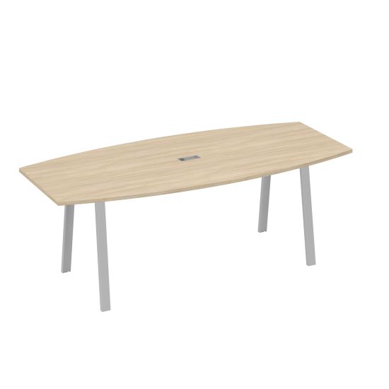 Стол для переговоров 220 на металлокаркасе TRE дуб скандинавский / металлокаркас серый
