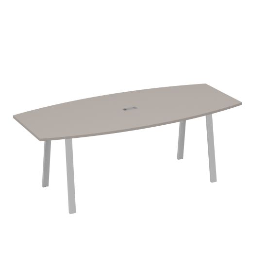 Стол для переговоров 220 на металлокаркасе TRE мокко премиум / металлокаркас серый