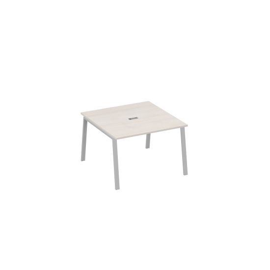 Стол 120 в переговорную металлокаркас TRE дуб / металлокаркас серый