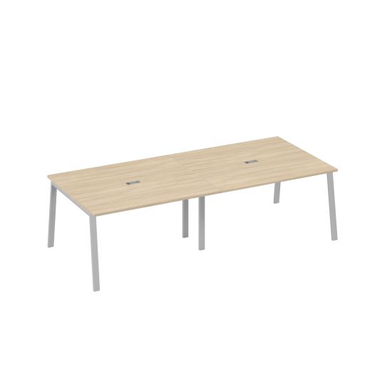 Стол 280 переговорный с металлокаркасом TRE дуб скандинавский / металлокаркас серый